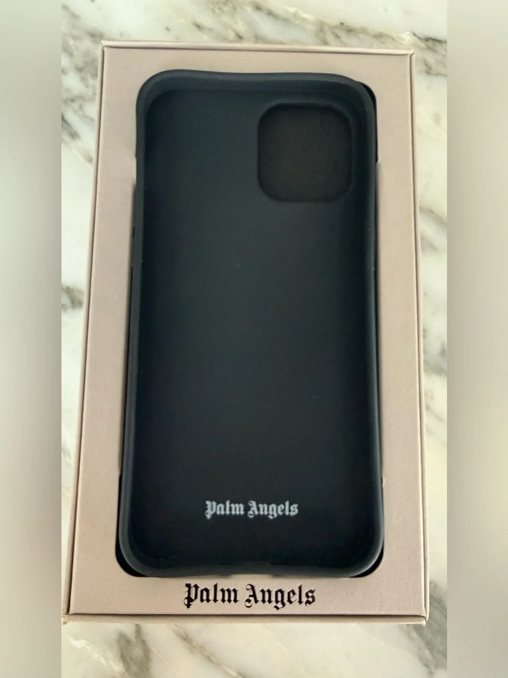 Palm Angels Broken Palm Black 13 Pro Phone Case with Green Palm Graphic NIb